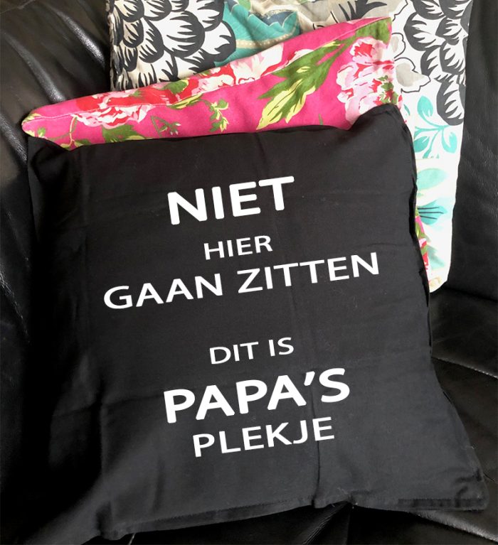 Kussen met tekst vaderdag papa